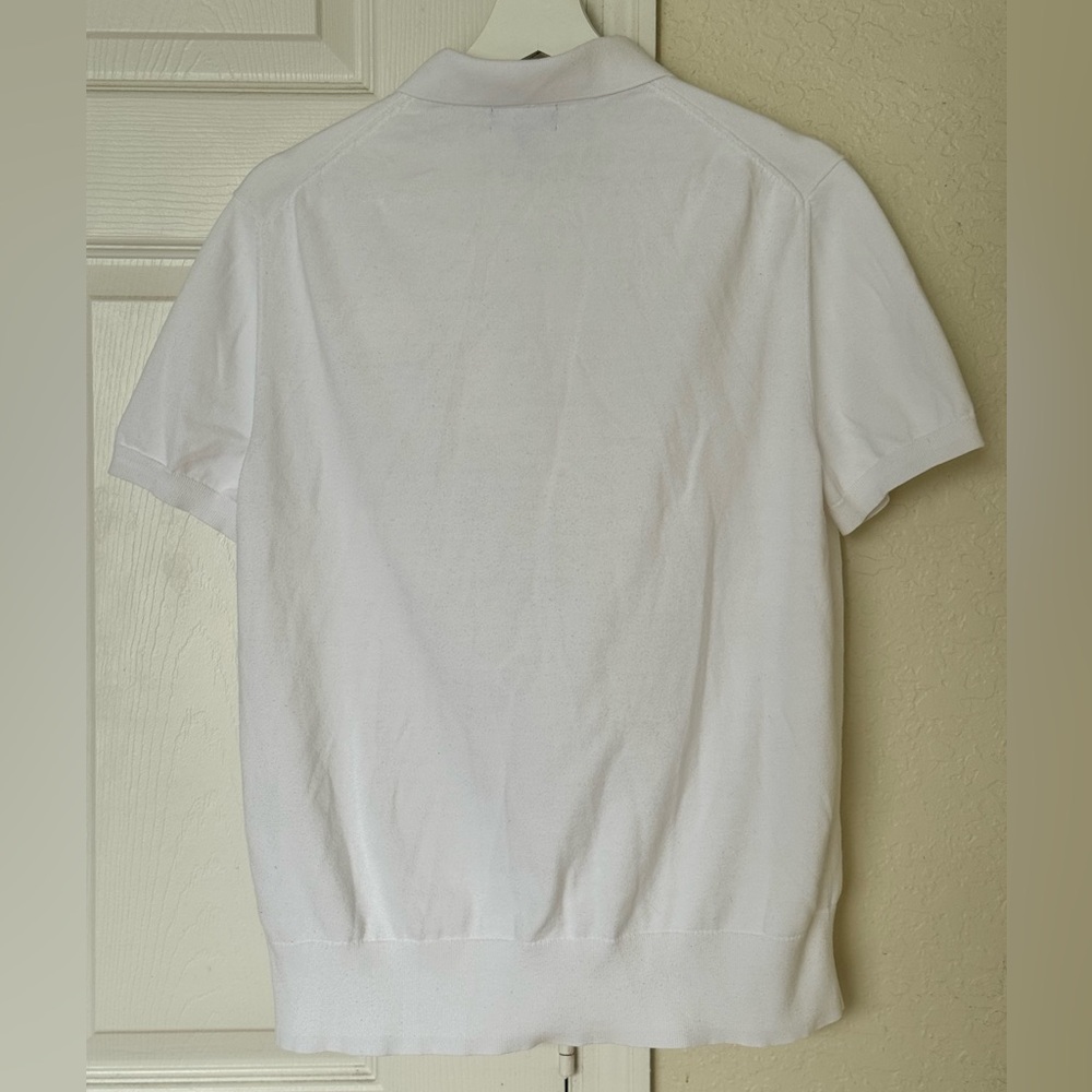 Brooks Brothers White Cotton Polo Shirt Size M - Picture 5 of 7